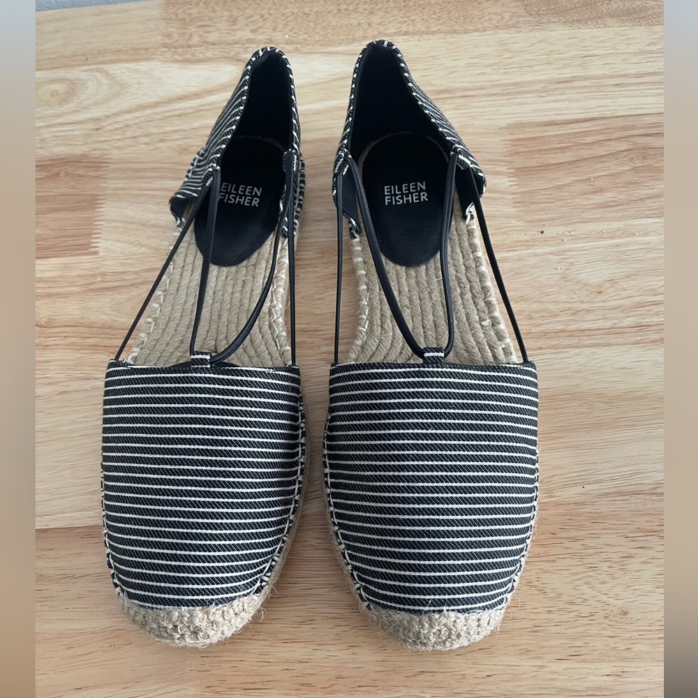 Eileen Fisher stripped espadrilles
